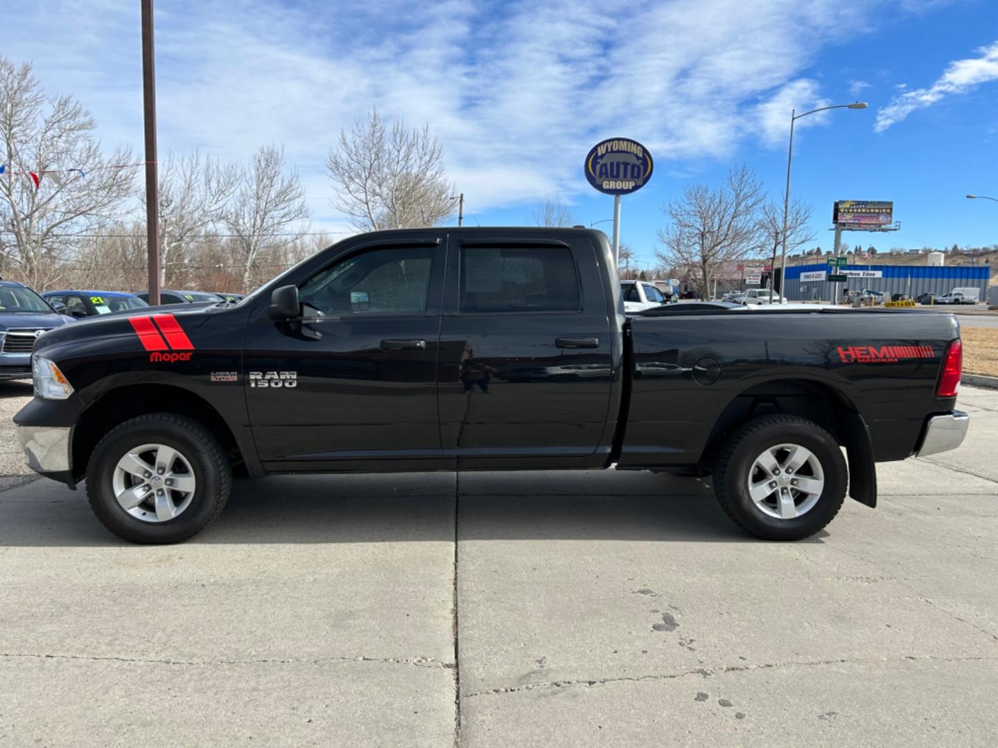 2018 Black /Black RAM 1500 Tradesman (1C6RR7ST1JS) with an 5.7L V8 OHV 16V engine, 8A transmission, located at 3030 CY Ave, Casper, WY, 82604, (307) 265-3830, 42.827816, -106.357483 - Photo#0